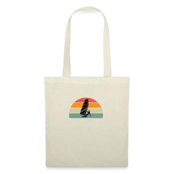 Vintage Windsurfing Man Snowboarder Geschenk - Stoffbeutel - Natur - Vorne
