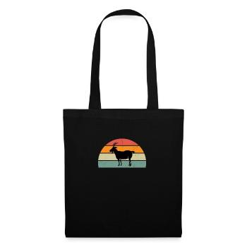 Chevre man vintage personalized ardeche retro - Tote Bag - black - Front