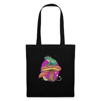Frog On Mushroom - Tote Bag - black - Front