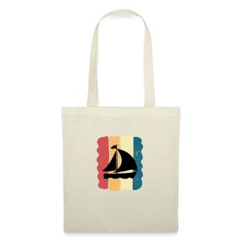 Bootsmann Geschenkidee Matrose Vintage Segelboot - Stoffbeutel - Natur - Vorne