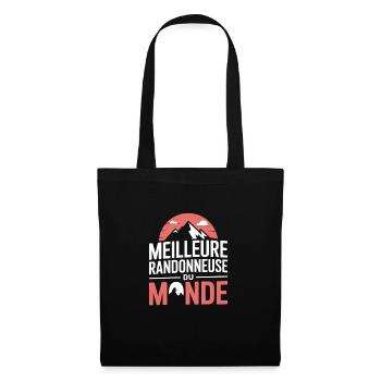 Meilleure Randonneuse Femme Humour Randonnée Drole - Sac en tissu - noir - Devant