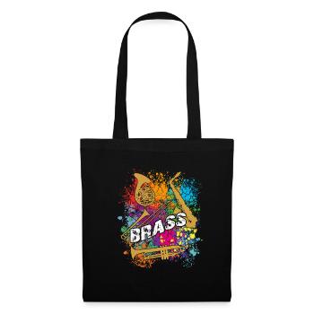Trompette, trombone, saxophone, corne - LAITON - Sac en tissu - noir - Devant