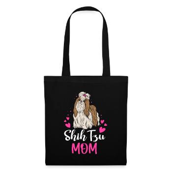 Shih Tzu Mom Mother's Day Dog Pet Lover Animal Lover - Sac en tissu - noir - Devant