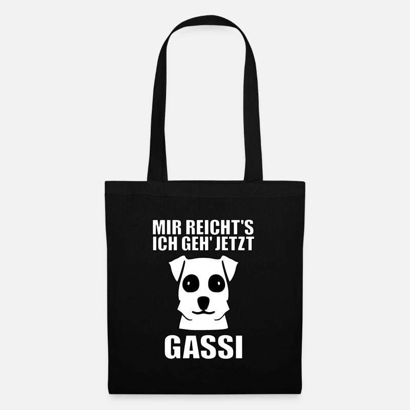 Mir reicht's ich geh jetzt Gassi - Stoffbeutel - Schwarz