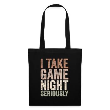 I take game night seriously - Tote Bag - black - Front