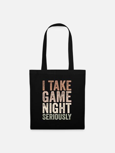 I take game night seriously - Sac en tissu - noir