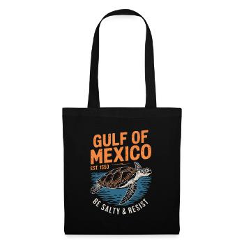 Gulf of Mexico Sea Turtle Stay Salty & Resist - Stoffbeutel - Schwarz - Vorne