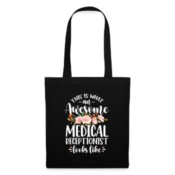 Travailleur médical de l’accueil hospitalier - Centre médical - Sac en tissu - noir - Devant