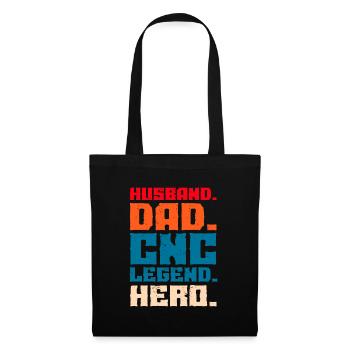 Husband Dad CNC Legend Hero CNC Machinist - Tote Bag - black - Front