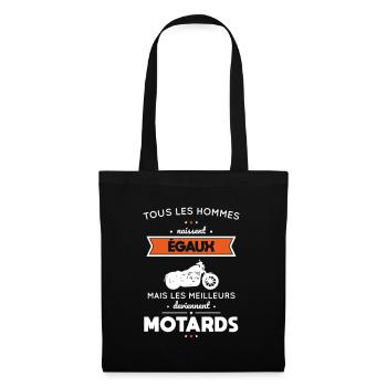 Hommes naissent égaux meilleurs deviennent motards - Sac en tissu - noir - Devant