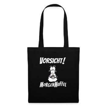 Vorsicht Morgenmuffel - Stoffbeutel - Schwarz - Vorne