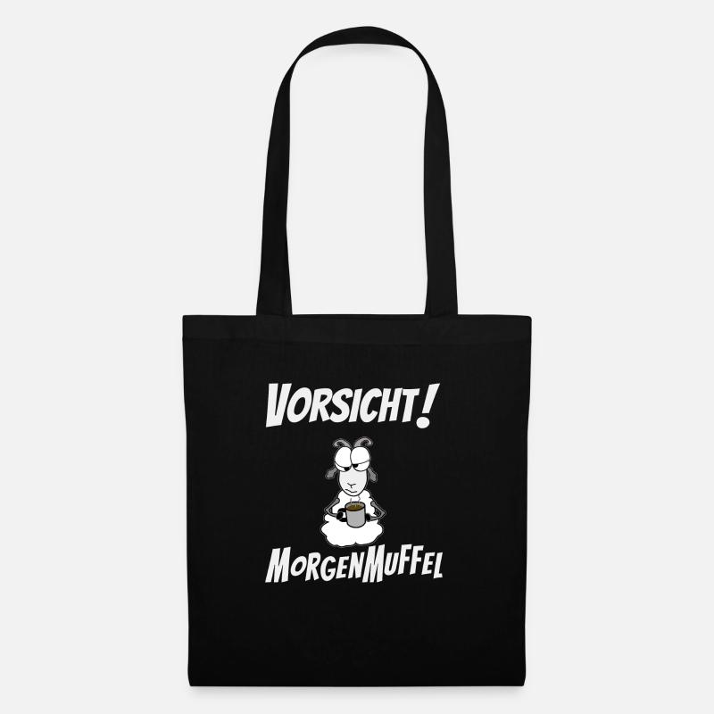 Vorsicht Morgenmuffel - Stoffbeutel - Schwarz