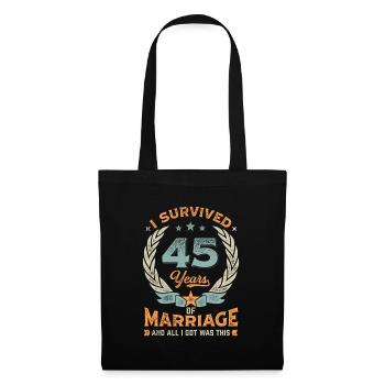 J’ai survécu à 45 ans de mariage - Sac en tissu - noir - Devant