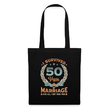 J’ai survécu à 50 ans de mariage - Sac en tissu - noir - Devant