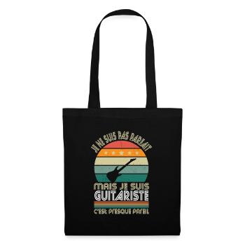 Je ne suis pas parfait mais je suis guitariste - Sac en tissu - noir - Devant