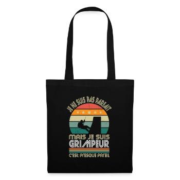Je ne suis pas parfait mais je suis grimpeur - Sac en tissu - noir - Devant