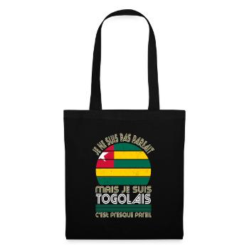 Je ne suis pas parfait mais je suis Togolais - Sac en tissu - noir - Devant