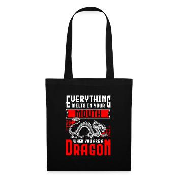Tatouage de force de dragon - Sac en tissu - noir - Devant