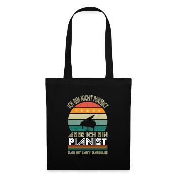 I'm not perfect, but I'm a pianist - Tote Bag - black - Front