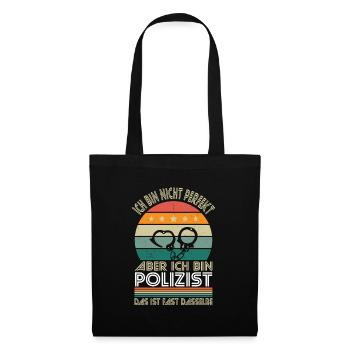 Je ne suis pas parfait, mais je suis un flic - Sac en tissu - noir - Devant