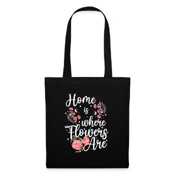fleur belle fleur de pouce vert - Sac en tissu - noir - Devant