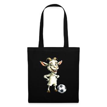 Football de chèvre - Sac en tissu - noir - Devant