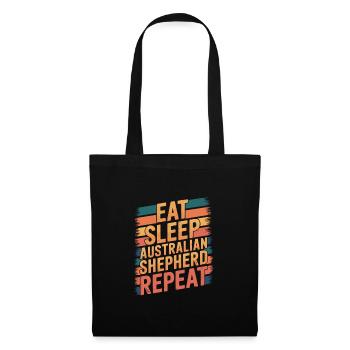 Eat. Sleep. Australian Shepherd Dog. Repeat. - Tote Bag - black - Front