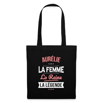 Aurélie - La Femme - La Reine - La Légende - Sac en tissu - noir - Devant