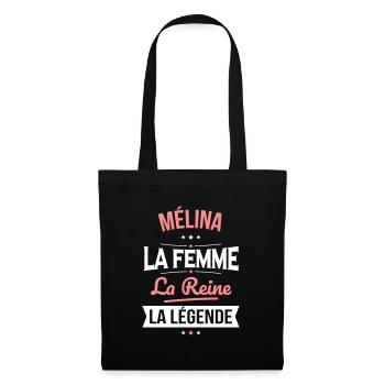 Mélina - La Femme - La Reine - La Légende - Sac en tissu - noir - Devant