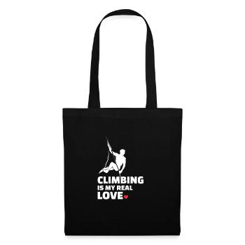 I love climbing for all mountain lovers - Tote Bag - black - Front