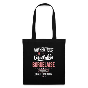 Authentique et véritable Bordelaise - Originale - Sac en tissu - noir - Devant