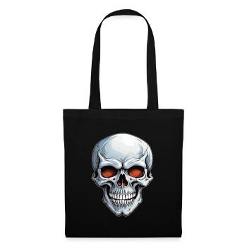 Totenkopf - Stoffbeutel - Schwarz - Vorne