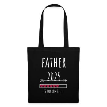 Annonce de la grossesse Future Father 2025 - Sac en tissu - noir - Devant