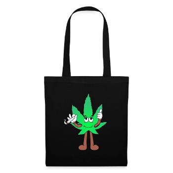 Der Bloom - Weed Cannabis Stoned Hanf Marihuana - Stoffbeutel - Schwarz - Vorne
