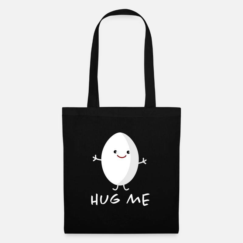 Hug me (Ei) - Stoffbeutel - Schwarz