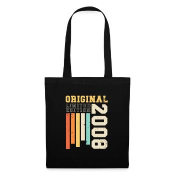 Original 2008 Vintage Rétro Cadeau d’anniversaire - Sac en tissu - noir - Devant