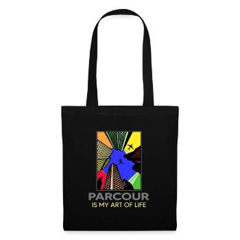 parkour parkour-love traceur flip out - Sac en tissu - noir - Devant