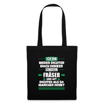 Ni poète ni penseur, mais fraiseur - Sac en tissu - noir - Devant