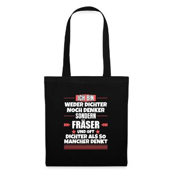 Ni poète ni penseur, mais fraiseur - Sac en tissu - noir - Devant