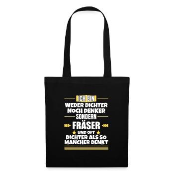 Ni poète ni penseur, mais fraiseur - Sac en tissu - noir - Devant