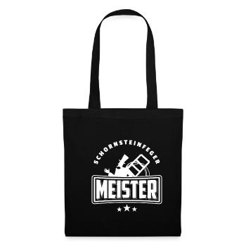 Schornsteinfeger Shirt Kaminkehrer Meister - Stoffbeutel - Schwarz - Vorne