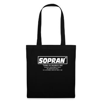 Sopran Definition Chor Stimmen Singer T-Shirt - Stoffbeutel - Schwarz - Vorne