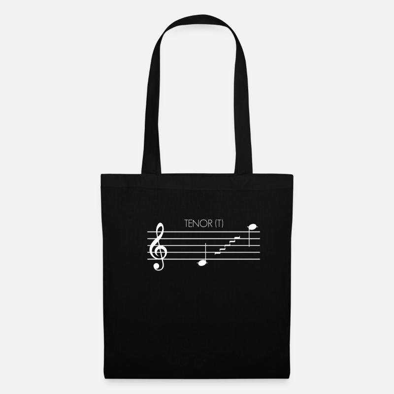 Chorstimmen Chor Stimmen Singer Tenor Shirt - Stoffbeutel - Schwarz