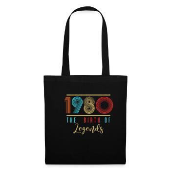 1980 The Birth Of Legends 40th birthday shirt - Tote Bag - black - Front