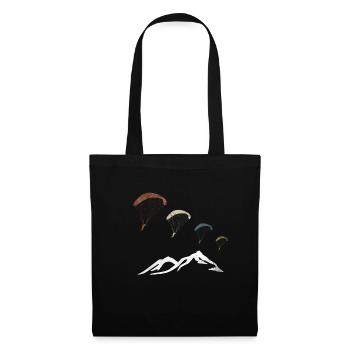 Berg Mountain Paraglider Vintage Retro - Tote Bag - black - Front