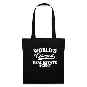 World´s Okayest Real Estate Agent Realtor - Tote Bag - black - Front