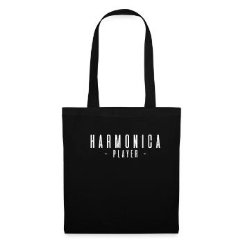 Harmonica player gift harmonica - Tote Bag - black - Front