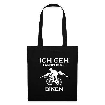 I Go Then Biking Mountain Biker T-Shirt - Tote Bag - black - Front