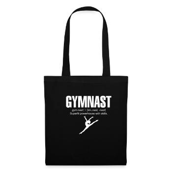 Gymnast Definition Gymnastics T-Shirt - Tote Bag - black - Front