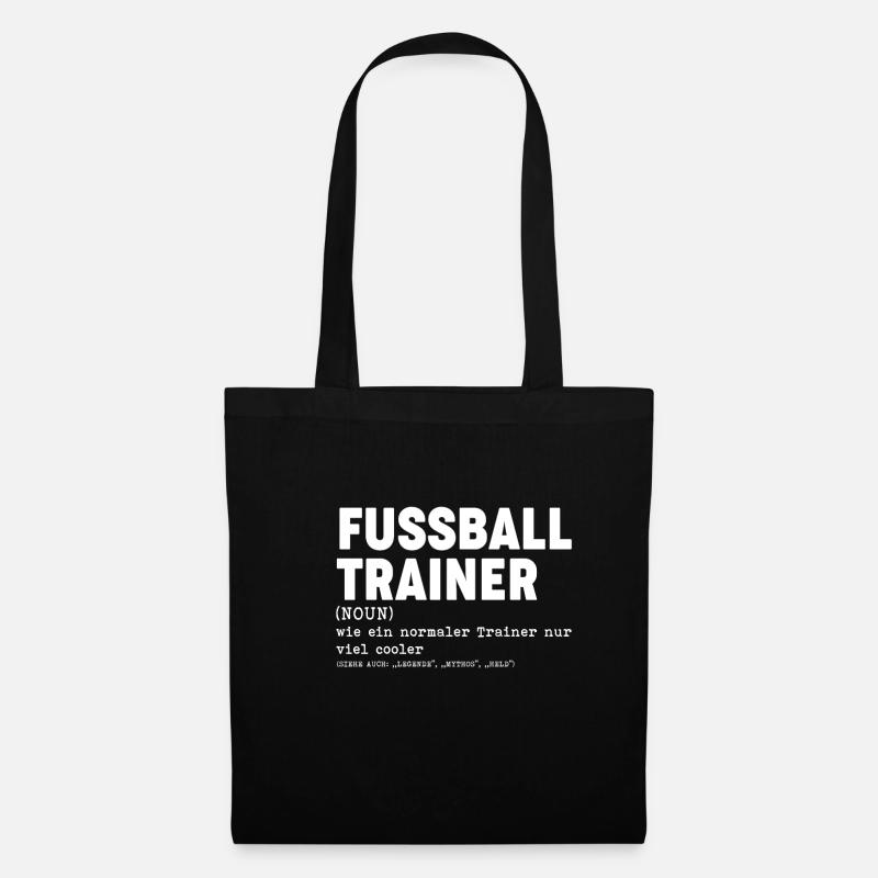 Fußball Coach Trainer T-Shirt Geschenk Definition - Stoffbeutel - Schwarz